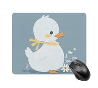 Little White Duck Square Mouse Pad Portable Computer Mousepad with Non-Slip Rubber Base 18 * 22cm Ultra-Thin Gaming Mouse Mat for Computer Laptop Office Desk Accessories