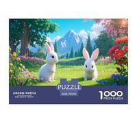 Little White Rabbit 1000 Piece Jigsaw Puzzle Handwork Puzzle Educational Challenge for Challenging Family Activity Games Colorful for Home Decor Gifts 70x50cm/1000pcs