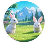 Little White Rabbit 1000 Pieces Wildlife Jigsaw Puzzles Challenging & Brainteasing Educational Games for Adults And Kids 1000pcs (67.5x67.5cm)