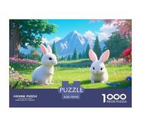 Little White Rabbit Jigsaw Puzzles Puzzles for Adults Kids. 1000 Piece Great Gifts Challenge Toy Educational Games Home Decoration for Adults& Kids Age 14 Years Up 70x50cm/1000pcs