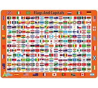 Little Wigwam Flags And Capitals Placemat, Multicolour