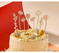 Little Wildflower Cake Topper， wooden cake topper，cake topper made of wood for the birthday cake or other occasions