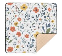 Little Wildflowers Large Stylish Baby Gym & Activity Mat for Floor Non-Toxic Baby Play Tummy Time Mat for Baby Kids Toddlers Infants, 50'' x 50''