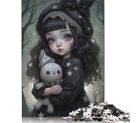 Little Witch 500 Piece Jigsaw Puzzle | Jigsaw Puzzle | Sustainable Puzzle for Adults | Premium 100% Wooden Puzzle | Fun Games 500pcs (52x38cm)