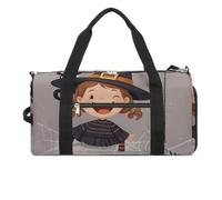 Little Witch Gym Bag Sport Gym Tote Bag Lightweight Duffle Bag Carry On Weekender Bags for Women Men, white, One Size
