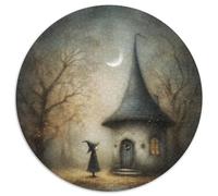 Little Witch's Cottage Jigsaw Puzzles Surrounded by Ancient Trees Challenge Toy Educational Games Home Decoration for Adults& Teenager Age 14 Years Up 1000pcs (67.5x67.5cm)