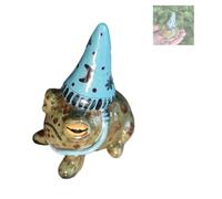 Little Wizard Frog, Mini Resin Frogs, Frog Decorations For Desk, Indoor And Outdoor Decorations (B)