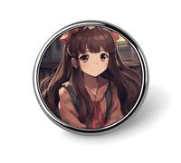 Little Woman in Anime Backpack Pin Cute Brooch Decoration Brooches for Women Mens Lapel Pins for Suits Fashion Button Badges for Hat Backpacks Purses Jackets Shirt Suit Lapels-Square