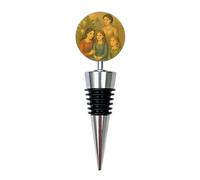 Little Women Christmas Bottle Stopper - March Sisters Festive Vintage Art - Classic Literature Gift for Book Lovers - Resin Dome Wine Stopper for Readers & Holiday Celebrations