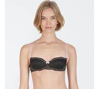 Little Women Midnight Ribbon Non-Wired Balconette Padded Bra - Black - 38A