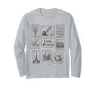 Little Women Vintage Postage Stamps Meg Jo Beth Amy Long Sleeve T-Shirt