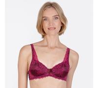 Little Women Women's 'Florence' High Apex Non-Wired Medium Removable Padding Bra in Dark Red | Size: 38AA Little Women Dark Red 38AA