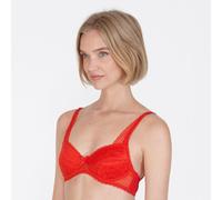 Little Women Women's 'Millie' High Apex Non-Wired Medium Removable Padding Bra in Red | Size: 32AA Little Women Red 32AA