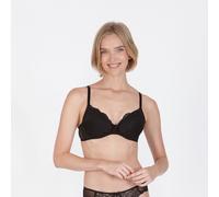 Little Women Women's 'Orchid Noir' High Apex Ultra Padded Non-Wired Bra in Black | Size: 36AA Little Women Black 36AA