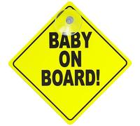 Little Wonders Gripfast Baby On Board Sign, White