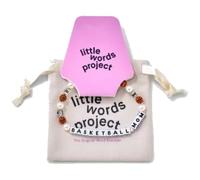 Little Words Project Basketball Mom Bracelet, The Original Word Bracelet, Made with Colorful Beads and Plated Brass Hardware, Handcrafted Design & Positive Message, Size L/XL