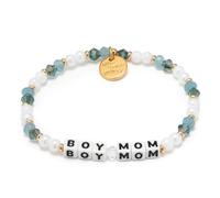 Little Words Project Boy Mom Bracelet, The Original Word Bracelet, Made with Colorful Beads and Plated Brass Hardware, Handcrafted Design & Positive Message, Size XS
