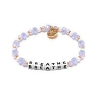 Little Words Project Breathe Bracelet, The Original Word Bracelet, Made with Colorful Beads and Plated Brass Hardware, Handcrafted Design & Positive Message, Size ML