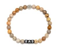 Little Words Project Dad Bracelet, The Original Word Bracelet, Made with Jasper Stones and Plated Brass Hardware, Handcrafted Design & Positive Message, Size M/L