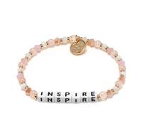 Little Words Project Inspire Bracelet, The Original Word Bracelet, Made with Colorful Beads and Plated Brass Hardware, Handcrafted Design & Positive Message, Size LXL