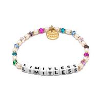 Little Words Project Limitless Bracelet, The Original Word Bracelet, Made with Colorful Beads and Plated Brass Hardware, Handcrafted Design & Positive Message, Size SM