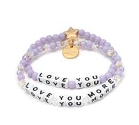 Little Words Project Love You More and Love You Bracelet Set, The Original Word Bracelet, Made with Colorful Beads and Plated Brass Hardware, Handcrafted Design & Positive Message, Size XS and XXS