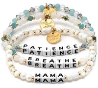 Little Words Project Mother's Day Gifts, The Original Word Bracelet, Made with Colorful Beads and Plated Brass Hardware, Handcrafted Design & Positive Message, M-L, Stone, no gemstone
