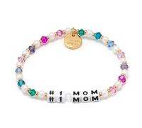 Little Words Project Mother's Day Gifts, The Original Word Bracelet, Made with Colorful Beads and Plated Brass Hardware, Handcrafted Design & Positive Message, L/XL, Brass, no gemstone