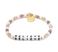 Little Words Project Mother's Day Gifts, The Original Word Bracelet, Made with Colorful Beads and Plated Brass Hardware, Handcrafted Design & Positive Message, S/M, Brass, no gemstone