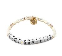 Little Words Project Stay Positive Bracelet, The Original Word Bracelet, Made with Colorful Beads and Plated Brass Hardware, Handcrafted Design & Positive Message, Size XS