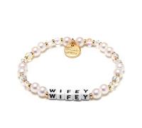 Little Words Project Wifey Bracelet, The Original Word Bracelet, Made with Colorful Beads and Plated Brass Hardware, Handcrafted Design & Positive Message, Size XS