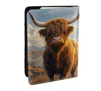Little Yaks On The Grassland Peaks Printed Passport Holder,Travel Pu Leather Passport Cover Case Organiser for Men Women,6.5 Inch