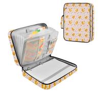 Little Yellow Chick Zipper Binder Bag 3 Ring 6-Tab Expanding File Folder 500 Sheets Organizer for School Work Office