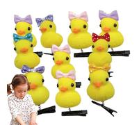 Little Yellow Duck Hairpin | Cartoon Plush Hairpin Set - Soft Yellow Duck Hair Pins, Fun Animal Hair Clips for Kids Women, Easter Headdress