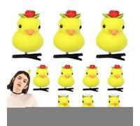 Little Yellow Duck Hairpin - Playful Plush Detail, Miniature Duck Clip | Colorful animal styles Headdress, Smooth surfaces Fashion Piece Adorable Hair Solution For Party Dressing Festive Girls Events
