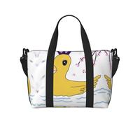 Little Yellow Duck Large-Capacity Travel Bag with Adjustable Shoulder Strap, Suitable for Sports, Fishing, and Fitness.