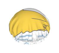 little yellow duck Print Shower Cap – Double Layer Bath Hair Cap with Elastic Band Lining, Ideal for Home Spa, Hotel, and Travel