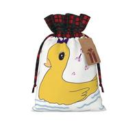 little yellow duck Printed holiday drawstring bag 8.3x11.8 inch Christmas party decoration gift bag