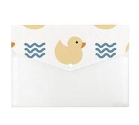 Little Yellow Ruber Duck Plastic Wallets, Plastic A4 Folders, Paperwork Folder, School Supplies Waterproof Wallet, Document File A4 with Snap Button, Document Holder for School Office Home Travel