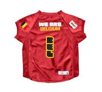 Littlearth Big Pet Stretch Jersey - Officially Licensed FIFA World Cup 2026, Team: Belgium, Size: Big (Back:24"-38";Chest Girth:32"-38";Neck:18";Wt:60-200lbs)