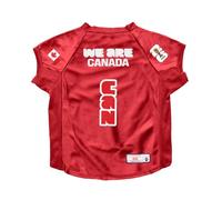 Littlearth Big Pet Stretch Jersey - Officially Licensed FIFA World Cup 2026, Team: Canada, Size: Big (Back:24"-38";Chest Girth:32"-38";Neck:18";Wt:60-200lbs)