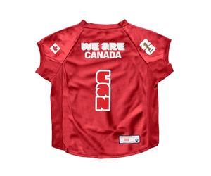 Littlearth Big Pet Stretch Jersey - Officially Licensed FIFA World Cup 2026, Team: Canada, Size: Big (Back:24"-38";Chest Girth:32"-38";Neck:18";Wt:60-200lbs)