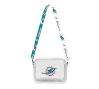 Littlearth Miami Dolphins NFL Clear Fanny Fan Purse with 3D Logo