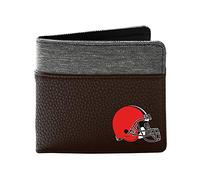 Littlearth NFL Cleveland Browns Mens Durable Bi-fold Wallet - Billfold Wallet - Bifold Wallet, Team Color, 5" Wide, 4" Tall and 1"