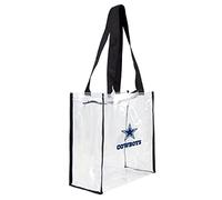 Littlearth NFL Dallas Cowboys Clear Square Stadium Tote, Team Color, 11.5" x 5.5" x 11.5"