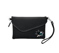 Littlearth NHL San Jose Sharks Fold Over Crossbody Pebble - Officially Licensed Teams