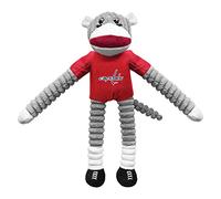Littlearth NHL Washington Capitals Team Sock Monkey Pet Toy - Officially Licensed Teams