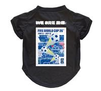 Littlearth Pet T-Shirt - Officially Licensed FIFA 2026 Philadelphia Edition, Black, Large