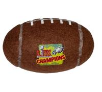 Littlearth Philadelphia Eagles Super Bowl 59 NFL Champions Tough Chewer Pet Football Toy, Brown