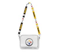 Littlearth Pittsburgh Steelers NFL Clear Fanny Fan Purse with 3D Logo